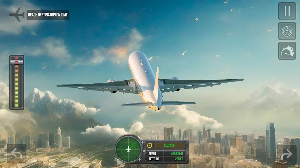 Flight Simulator - Plane Games — Реалистичные полёты и новые самолёты, скачать мод APK — скриншот 1