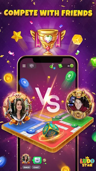 Ludo STAR: Online Dice Game на телефон — скачать мод: Безлимитные монеты и автоход — скриншот 2 Ludo STAR: Online Dice Game на телефон — скачать мод: Безлимитные монеты и автоход — скриншот 2