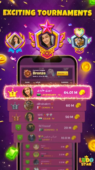 Ludo STAR: Online Dice Game на телефон — скачать мод: Безлимитные монеты и автоход — скриншот 3 Ludo STAR: Online Dice Game на телефон — скачать мод: Безлимитные монеты и автоход — скриншот 3