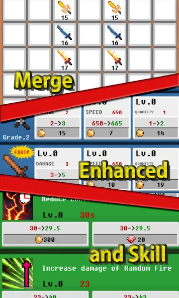 Merge Sword :Idle Merged Sword на телефон — скачать мод: Безлимитные монеты и усиленные мечи — скриншот 2 Merge Sword :Idle Merged Sword на телефон — скачать мод: Безлимитные монеты и усиленные мечи — скриншот 2