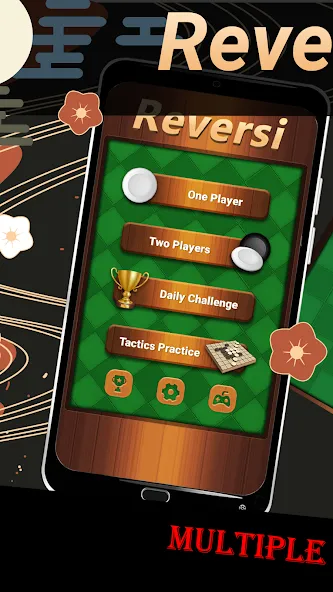 Reversi - Classic Reversi Game (Мод: Безлимитные подсказки и отмена ходов) — скачать на Андроид — скриншот 1