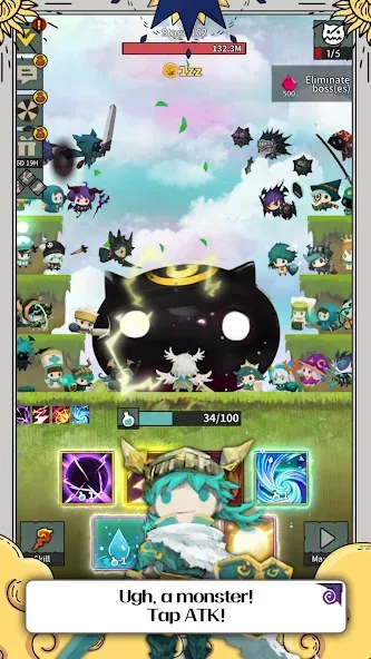 Tap Dragon: Little Knight Luna взломанный APK — Безлимитные деньги и урон — скриншот 4 Tap Dragon: Little Knight Luna взломанный APK — Безлимитные деньги и урон — скриншот 4