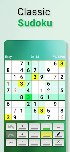Sudoku offline (Мод: Без рекламы и все уровни открыты) — скачать на Андроид — скриншот 1