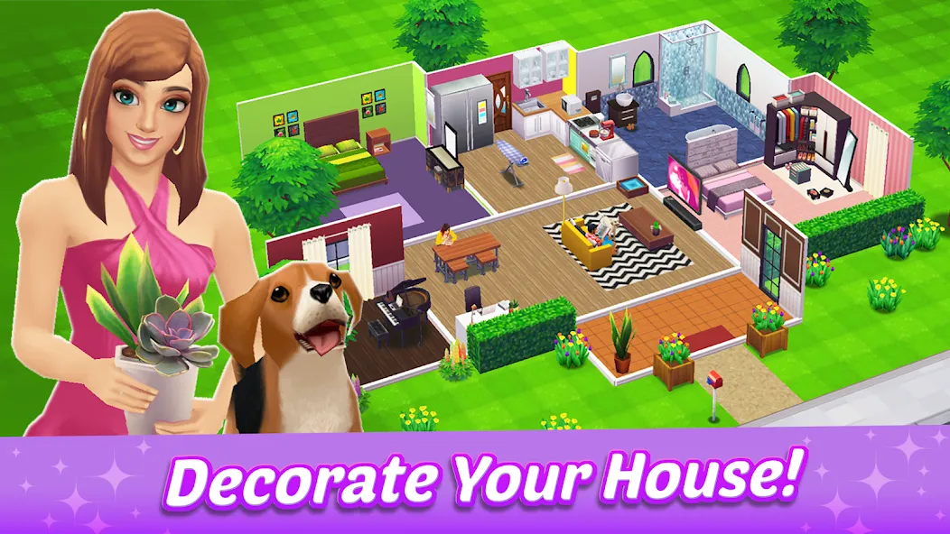 Home Street - Dream House Sim бесплатно на Андроид — мод: Безлимитные деньги и ресурсы — скриншот 1