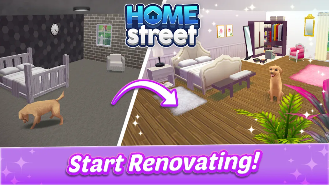 Home Street - Dream House Sim бесплатно на Андроид — мод: Безлимитные деньги и ресурсы — скриншот 2