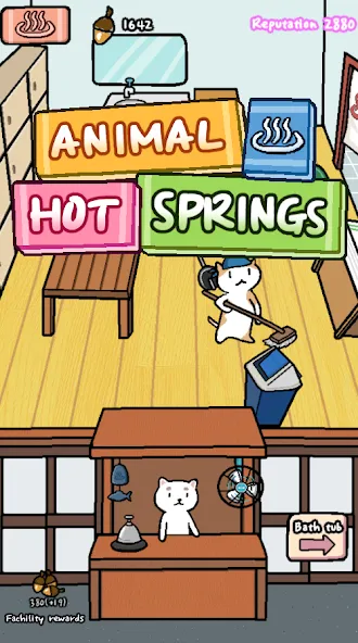 Animal Hot Springs (Мод: Безлимитные деньги и ресурсы) — скачать на Андроид — скриншот 1