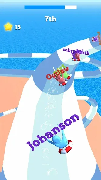 Скачать взлом Waterpark Super Slide — Безлимитные деньги и все горки открыты — скриншот 2