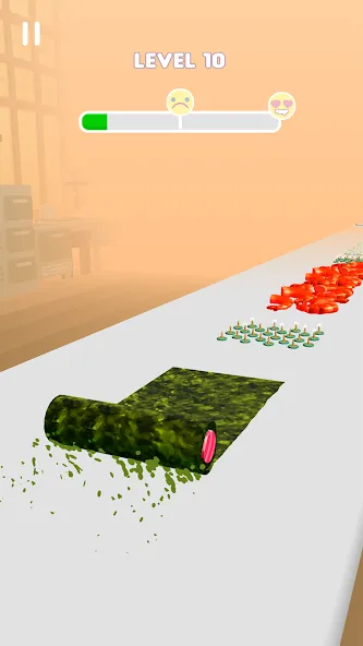 Sushi Roll 3D - Cooking ASMR бесплатно на Андроид — мод: Безлимитные деньги и все рецепты — скриншот 1