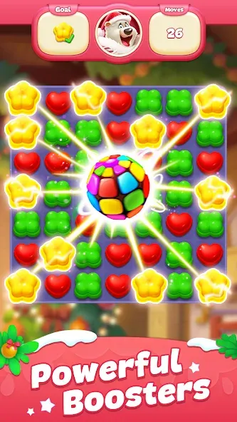 Sweet Candy Match: Puzzle Game MOD APK: Безлимитные ходы и подсказки — скриншот 2 Sweet Candy Match: Puzzle Game MOD APK: Безлимитные ходы и подсказки — скриншот 2