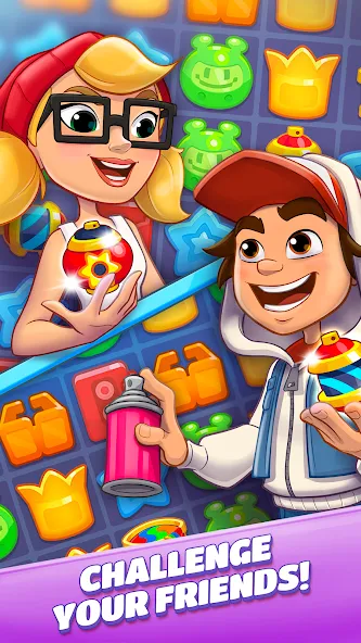 Subway Surfers Match мод на Андроид: Безлимитные монеты и бустеры — скриншот 4 Subway Surfers Match мод на Андроид: Безлимитные монеты и бустеры — скриншот 4