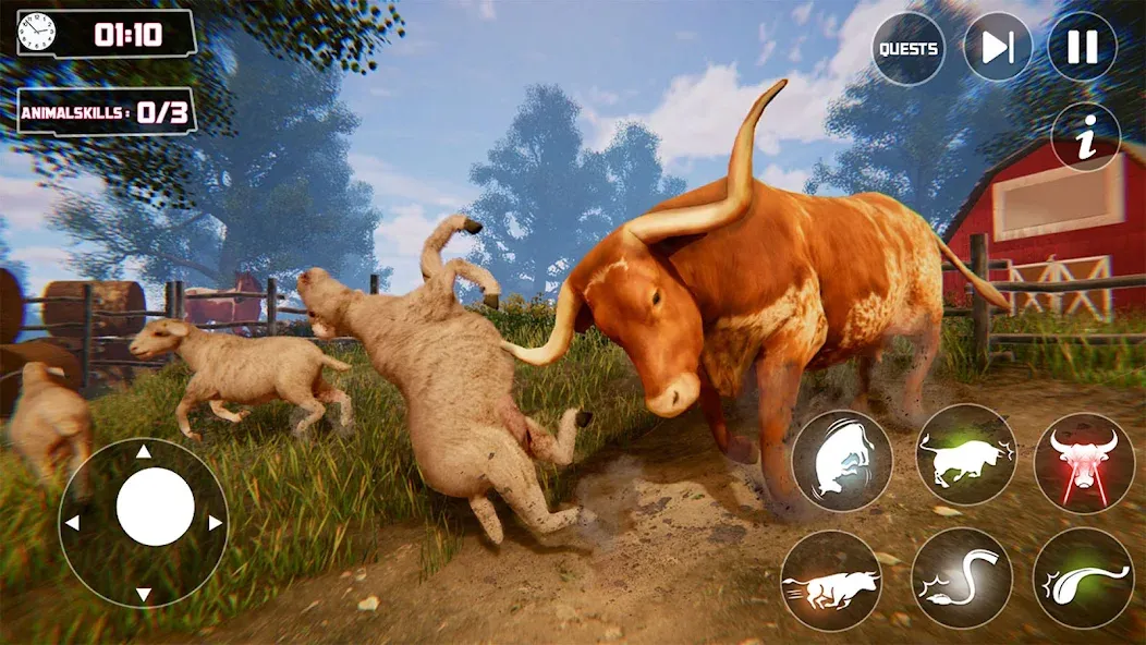 Scary Cow Simulator Rampage мод на Андроид: Безлимитные деньги и яростный режим — скриншот 1 Scary Cow Simulator Rampage мод на Андроид: Безлимитные деньги и яростный режим — скриншот 1