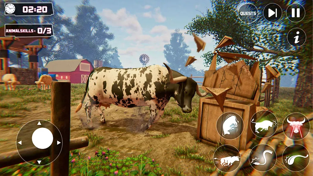 Scary Cow Simulator Rampage мод на Андроид: Безлимитные деньги и яростный режим — скриншот 2 Scary Cow Simulator Rampage мод на Андроид: Безлимитные деньги и яростный режим — скриншот 2