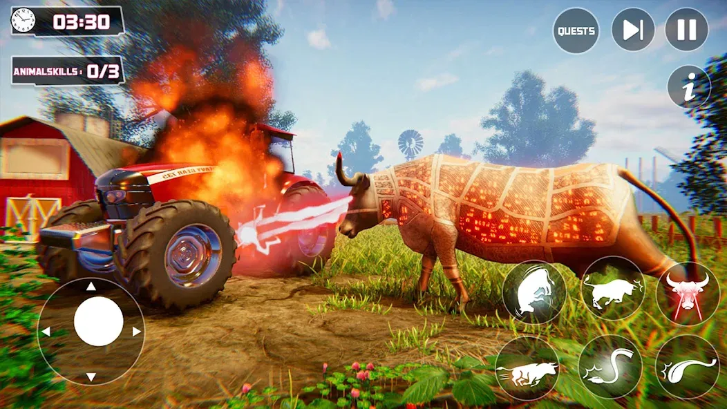 Scary Cow Simulator Rampage мод на Андроид: Безлимитные деньги и яростный режим — скриншот 3 Scary Cow Simulator Rampage мод на Андроид: Безлимитные деньги и яростный режим — скриншот 3