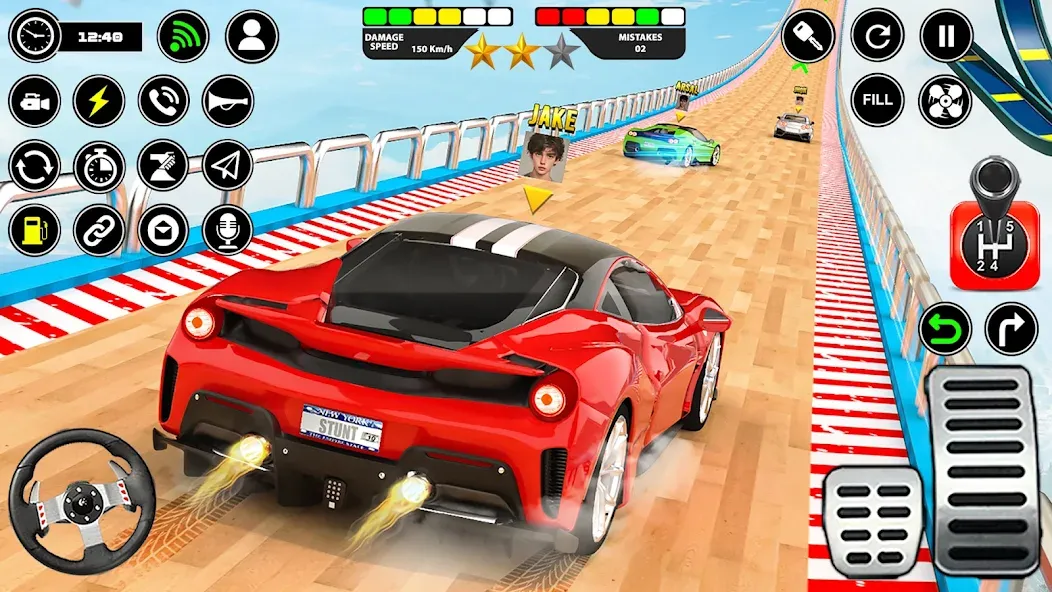 Crazy Ramp Car Stunt Master 3D взлом на Андроид — Безлимитные деньги и все машины открыты — скриншот 4 Crazy Ramp Car Stunt Master 3D взлом на Андроид — Безлимитные деньги и все машины открыты — скриншот 4