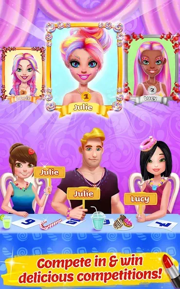 Candy Makeup Beauty Game на телефон — скачать мод: Безлимитные деньги и макияж открыт — скриншот 4 Candy Makeup Beauty Game на телефон — скачать мод: Безлимитные деньги и макияж открыт — скриншот 4