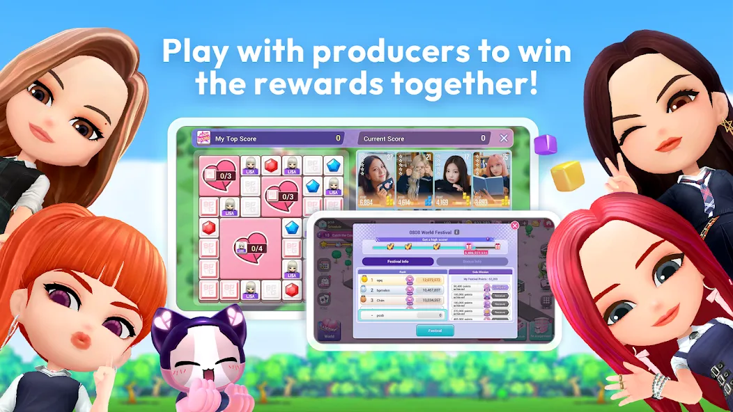 Мод BLACKPINK THE GAME — Безлимитные ресурсы и премиум-уровни, скачать APK — скриншот 1