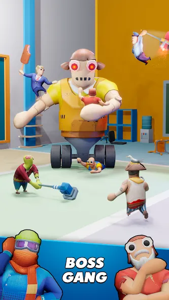 Gang Battle Party: Animals 3D взломанный APK — Безлимитные деньги и персонажи — скриншот 3