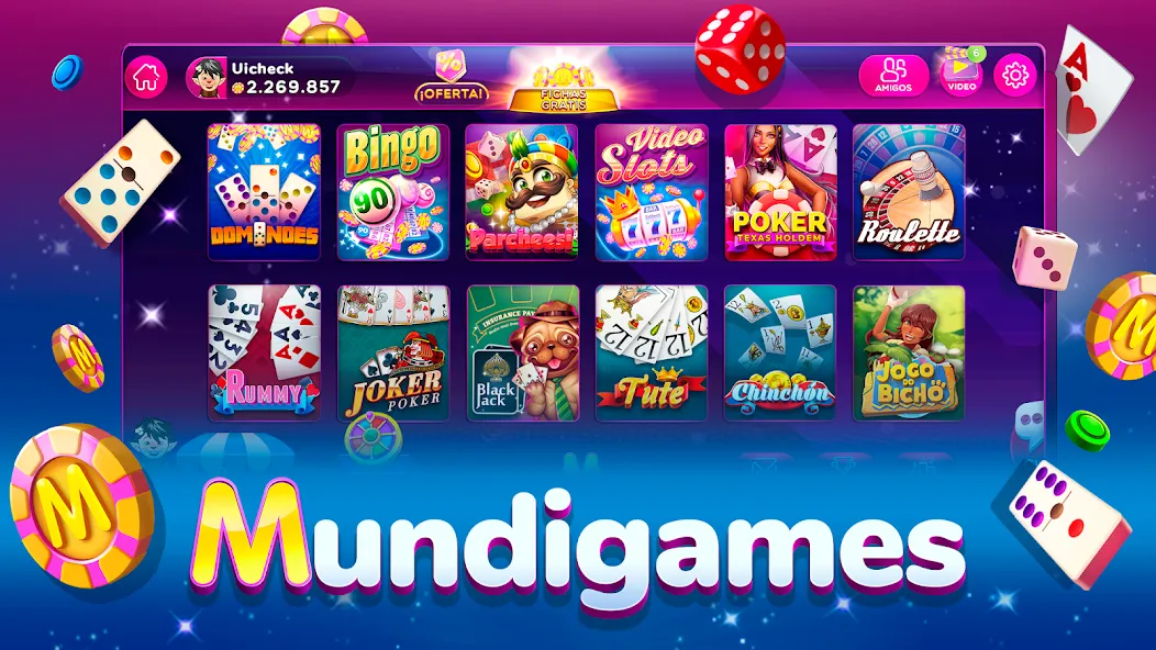 Скачать взлом MundiGames: Bingo Slots Casino — Безлимитные монеты и бесплатные вращения — скриншот 1 Скачать взлом MundiGames: Bingo Slots Casino — Безлимитные монеты и бесплатные вращения — скриншот 1