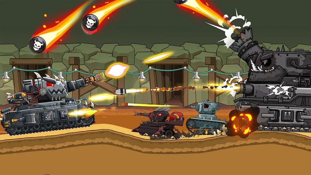 Скачать Tank Arena Steel Battle Mod APK — Много денег и мощная броня — скриншот 2