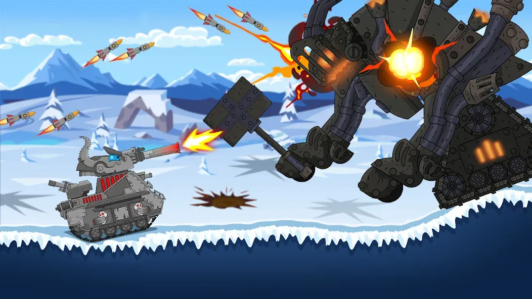 Tank Combat: War Battle — скачать мод: Безлимитные деньги и мощные танки — скриншот 5 Tank Combat: War Battle — скачать мод: Безлимитные деньги и мощные танки — скриншот 5