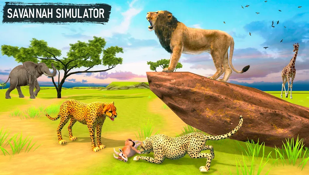 Savanna Safari: Land of Beasts (Мод: Безлимитные деньги и открыты все животные) — скачать на Андроид — скриншот 1 Savanna Safari: Land of Beasts (Мод: Безлимитные деньги и открыты все животные) — скачать на Андроид — скриншот 1