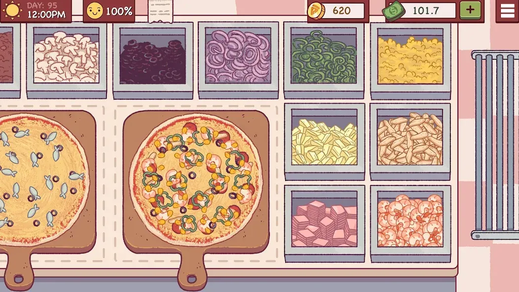Скачать Good Pizza, Great Pizza на Андроид с модом — Безлимитные деньги и ресурсы — скриншот 1