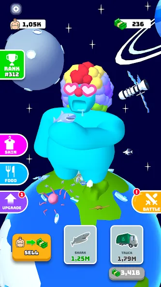 Eating Hero: Clicker Food Game — скачать мод: Безлимитные монеты и ускоренная прокачка — скриншот 4 Eating Hero: Clicker Food Game — скачать мод: Безлимитные монеты и ускоренная прокачка — скриншот 4