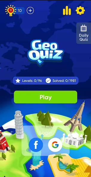 Скачать Geo Quiz: World Geo Trivia на Андроид с модом — Открыты все страны и регионы — скриншот 1