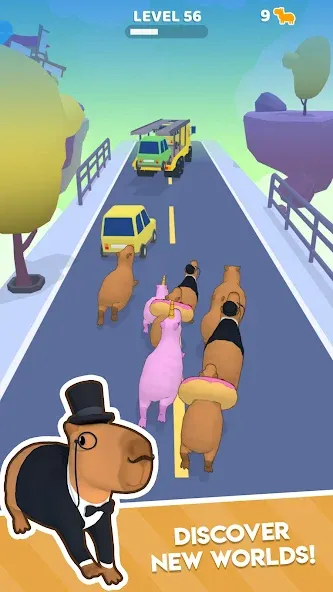 Capybara Rush — взломанная версия, Много монет и бонусов — скриншот 4 Capybara Rush — взломанная версия, Много монет и бонусов — скриншот 4
