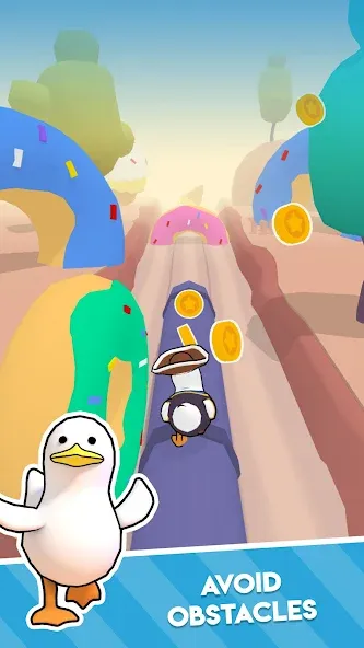 Duck On The Run (Мод: Безлимитные монеты и ускорение) — скачать на Андроид — скриншот 3 Duck On The Run (Мод: Безлимитные монеты и ускорение) — скачать на Андроид — скриншот 3