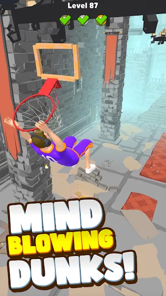 Hoop World: Flip Dunk Game 3D бесплатно на Андроид — мод: Безлимитные деньги и все уровни открыты — скриншот 2 Hoop World: Flip Dunk Game 3D бесплатно на Андроид — мод: Безлимитные деньги и все уровни открыты — скриншот 2