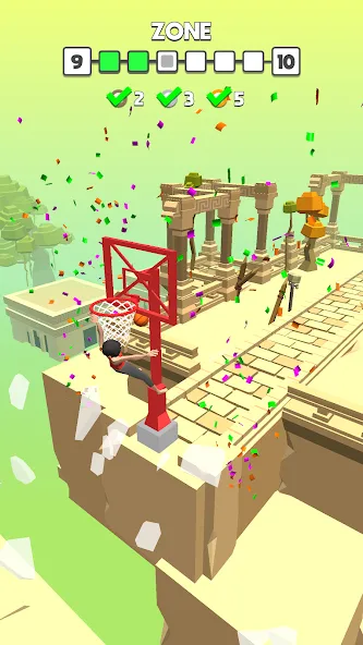 Flip Dunk взломанный APK — Безлимитные деньги и открыты все уровни — скриншот 2 Flip Dunk взломанный APK — Безлимитные деньги и открыты все уровни — скриншот 2