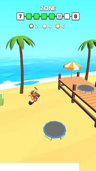 Flip Dunk взломанный APK — Безлимитные деньги и открыты все уровни — скриншот 4 Flip Dunk взломанный APK — Безлимитные деньги и открыты все уровни — скриншот 4