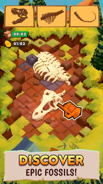Скачать Dino Quest 2: Dinosaur Fossil — Безлимитные монеты и все раскопки открыты — скриншот 1 Скачать Dino Quest 2: Dinosaur Fossil — Безлимитные монеты и все раскопки открыты — скриншот 1