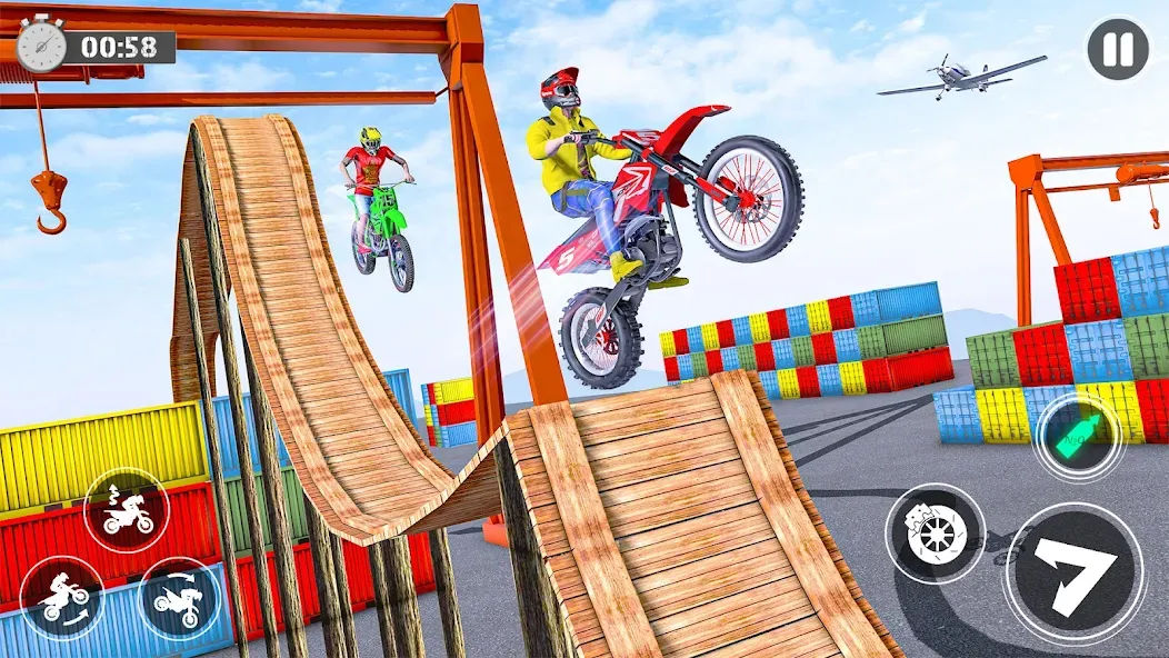 Скачать Bike Stunt Race Tricks Master на Андроид с модом — Безлимитное топливо и открыты трассы — скриншот 4 Скачать Bike Stunt Race Tricks Master на Андроид с модом — Безлимитное топливо и открыты трассы — скриншот 4