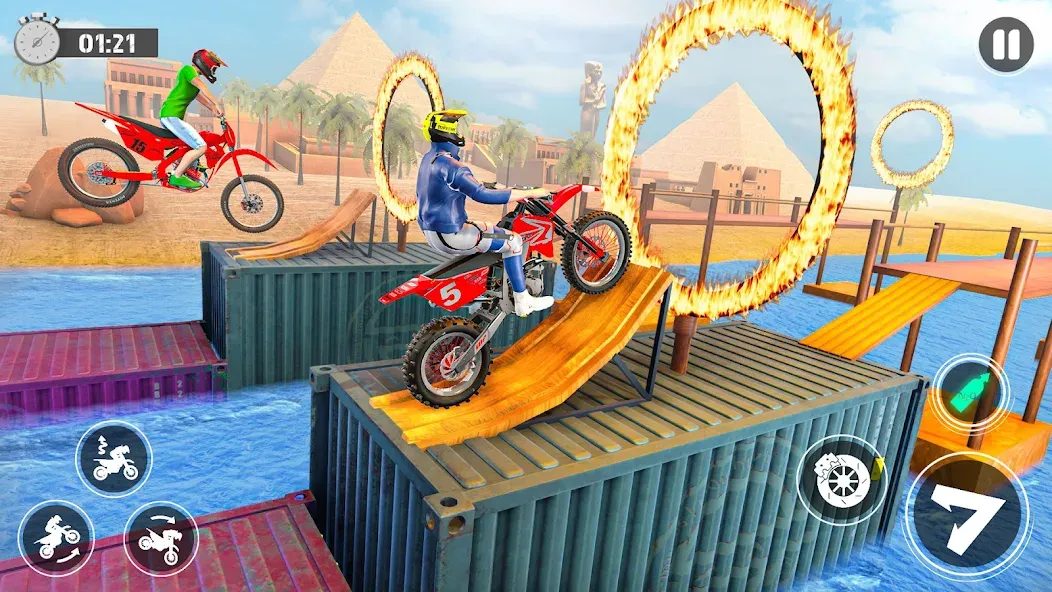 Скачать Bike Stunt Race Tricks Master на Андроид с модом — Безлимитное топливо и открыты трассы — скриншот 5 Скачать Bike Stunt Race Tricks Master на Андроид с модом — Безлимитное топливо и открыты трассы — скриншот 5
