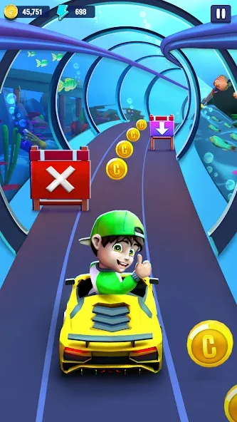 Скачать Mini Car Runner - Racing Games бесплатно — Безлимитные деньги и топливо — скриншот 4