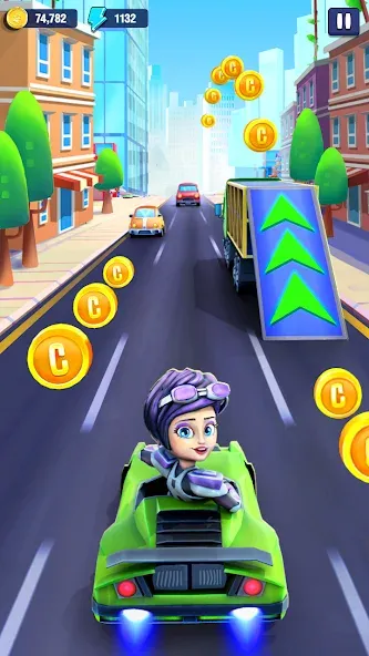 Скачать Mini Car Runner - Racing Games бесплатно — Безлимитные деньги и топливо — скриншот 5