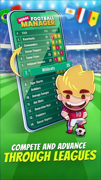 Скачать Merge Football Manager: Soccer мод — Безлимитные деньги и усиленная команда — скриншот 3 Скачать Merge Football Manager: Soccer мод — Безлимитные деньги и усиленная команда — скриншот 3