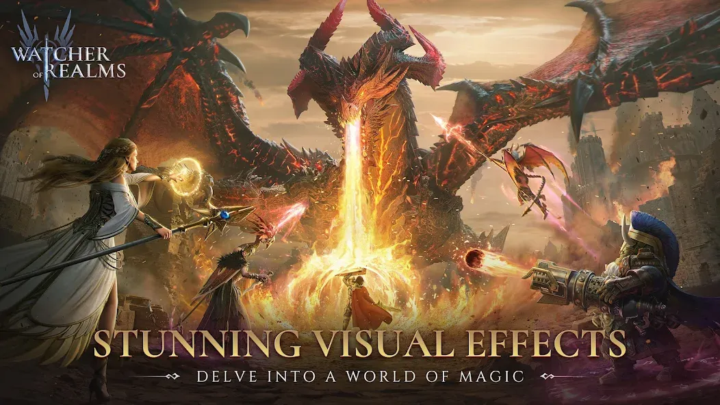 Скачать Watcher of Realms Mod APK — Безлимитные ресурсы и открытые герои — скриншот 2