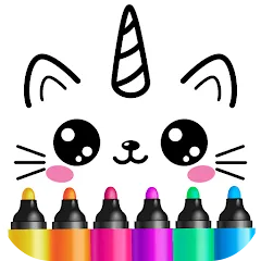Скачать Drawing for kids! Toddler draw бесплатно — Все рисунки и цвета открыты