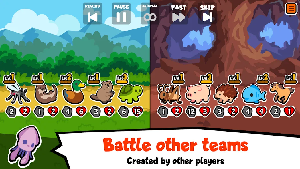 Super Auto Pets MOD APK: Много монет и все питомцы открыты — скриншот 2