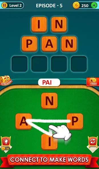 Мод Word Game 2024 - Word Connect — Безлимитные подсказки и монеты, скачать APK — скриншот 1 Мод Word Game 2024 - Word Connect — Безлимитные подсказки и монеты, скачать APK — скриншот 1