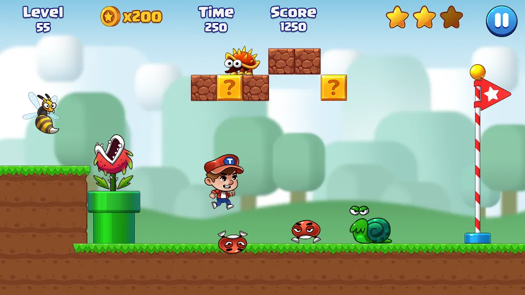 Super Bill World-Fun Adventure на телефон — скачать мод: Безлимитные монеты и открытые уровни — скриншот 1 Super Bill World-Fun Adventure на телефон — скачать мод: Безлимитные монеты и открытые уровни — скриншот 1