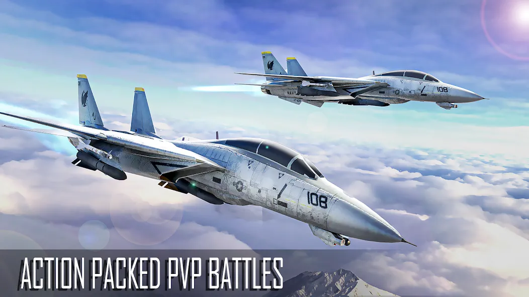 Скачать мод Jet Fighter: Sky Combat 3D — Безлимитные деньги и патроны — скриншот 1