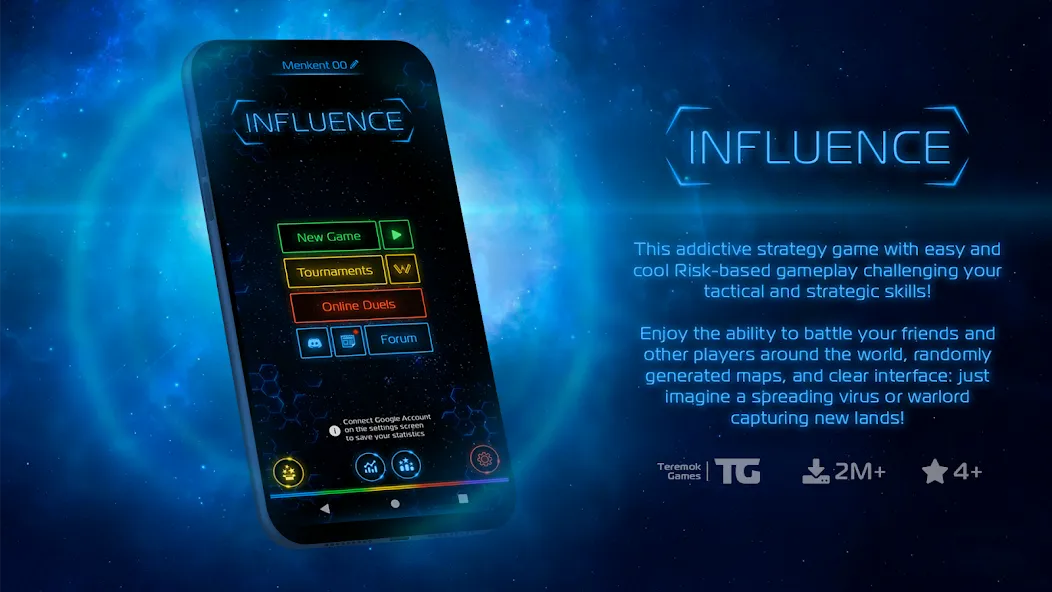 Influence взломанный APK — Безлимитные ресурсы и открытые уровни — скриншот 1
