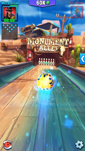 Bowling Crew — 3D bowling game — последняя версия с модом (Безлимитные монеты и открытые дорожки) — скриншот 1 Bowling Crew — 3D bowling game — последняя версия с модом (Безлимитные монеты и открытые дорожки) — скриншот 1