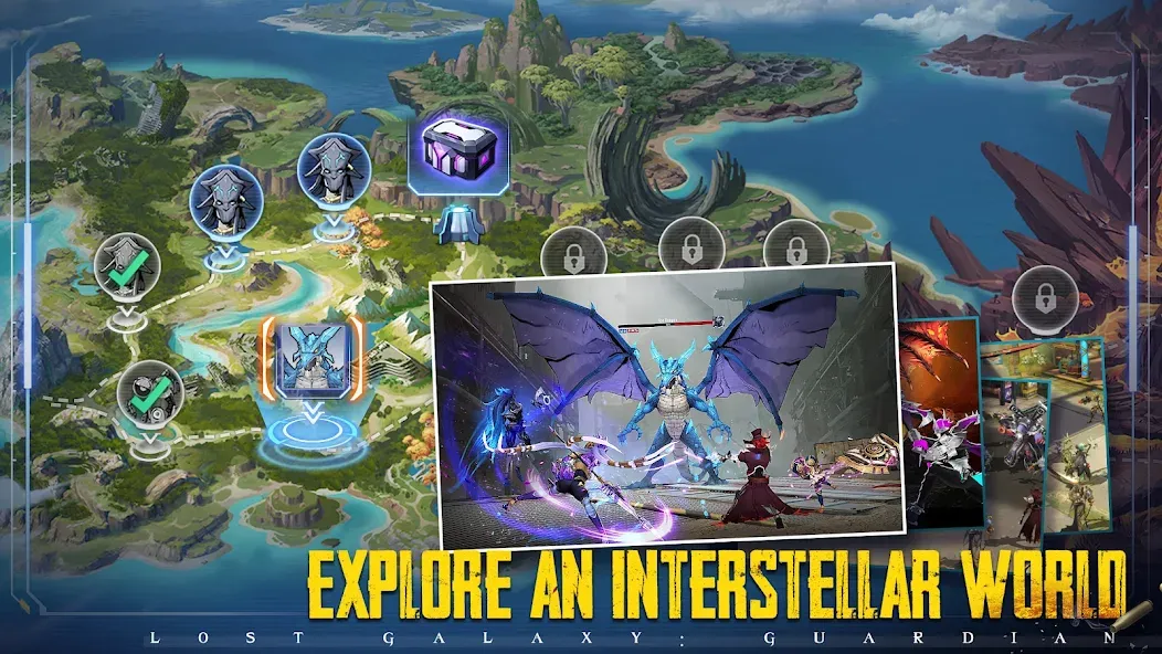 Lost Galaxy: Guardian MOD APK скачать на Андроид — Безлимитные ресурсы и мощное оружие — скриншот 4 Lost Galaxy: Guardian MOD APK скачать на Андроид — Безлимитные ресурсы и мощное оружие — скриншот 4