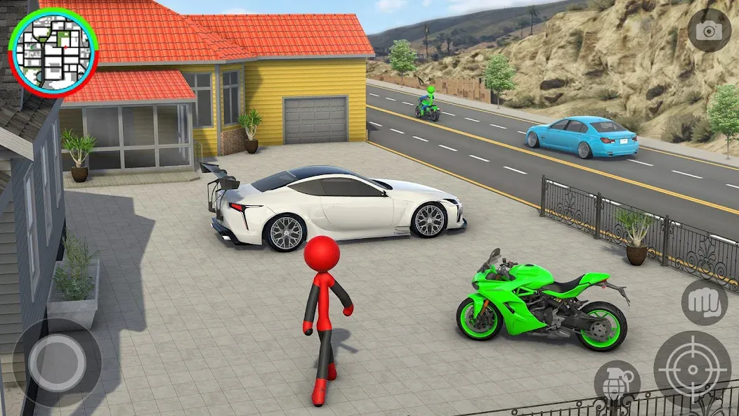 StickMan Rope Hero Spider Game взломанный APK — Безлимитные деньги и суперспособности — скриншот 1