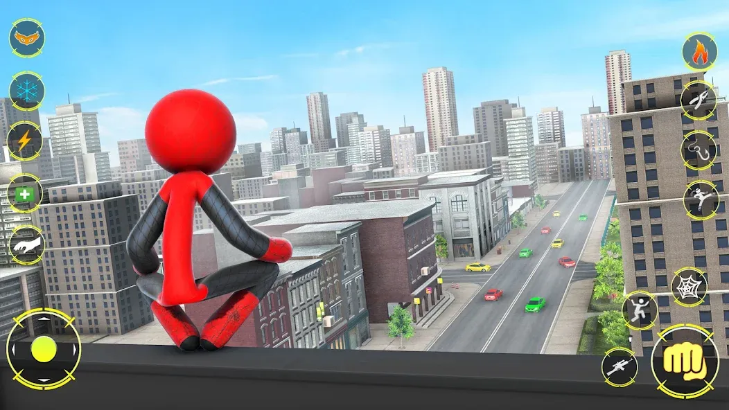 StickMan Rope Hero Spider Game взломанный APK — Безлимитные деньги и суперспособности — скриншот 5